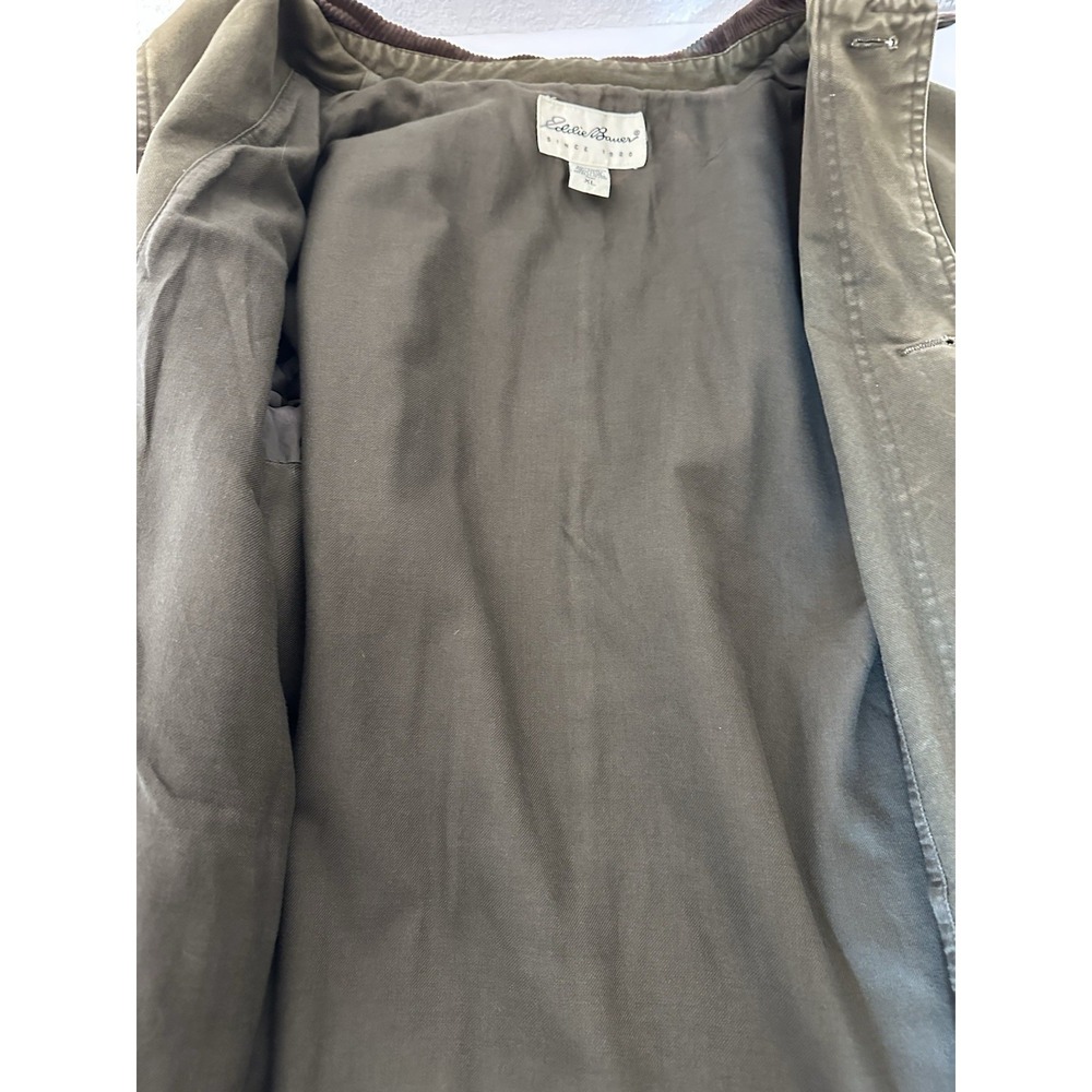 VTG Eddie Bauer Canvas Cotton Field Barn Chore Jacket Mens XL Green - Picture 5 of 10